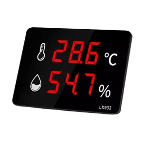 LX932-A Temperature and Humidity Data Logger with Built-in Probe and Large LED Display for Industrial Storage