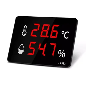 LX932-A Temperature and Humidity Data Logger with Built-in Probe and Large LED Display for Industrial Storage