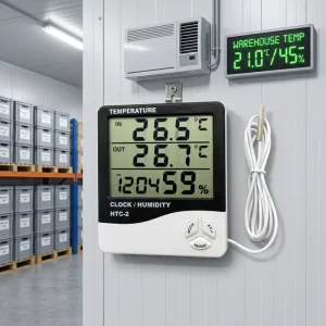 Large Screen LCD Constant Temperature Warehouse High Accuracy Digital Thermometer Hygrometer