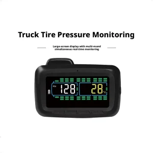 Large Truck Tire Pressure Monitoring System with Low-Pressure, High-Pressure and High-Temperature Alarms