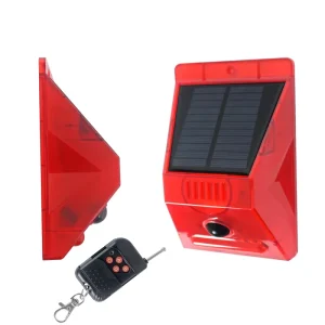 Led Solar Alarm Wall Mount Outdoor Security System Alarm Solar Wireless Pir Motion Sensor Alarm