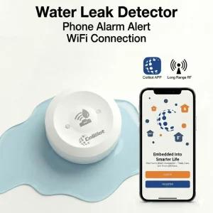 Long-Range RF Wireless WiFi Water Leak Detector with Low Power Consumption and App Remote Control