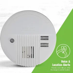 Low-Power Smoke Alarm Detector for Household Kitchens and Offices, Gas Alarm, 1-Pack