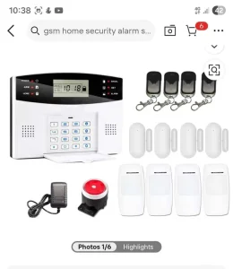 M2B APP Controlled Wired & Wireless Home Burglar Security Alarm System 433MHz Wireless GSM ABS Material