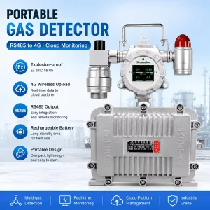 MIC 600 4G Stand-alone 4-in-1 Gas Detector LEL O2 CO H2S with 20m Pump Suction for Area Monitoring