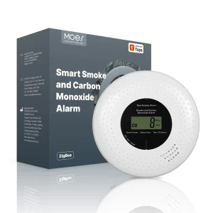 MOES Tuya Zigbee Smart Smoke Carbon Monoxide 85dB Sound Siren Alarm Sensor CO Detector Gas Leak Home Safety APP Remote Monitor