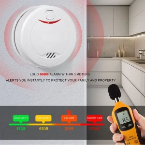 Manufacturer Direct 10 Year Battery Powered Smoke Detector 85dB Photoelectric Fire Alarm for Hotel Commercial