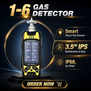 Marine Portable Multi Gas Detector O2 CO H2S NH3 ATEX Certified IP68 Waterproof High Precision Digital Industrial