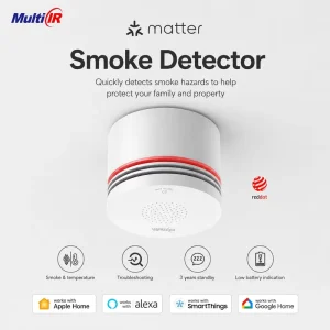 Matter Smoke Detector Smart Smoke Alarm Over Thread Fire Alarm With Apple Home Alexa Google Home SmartThings Smart Home Security