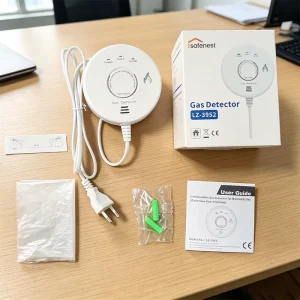Methane Natural Gas Semiconductor Sensor Household Gas Detector Audible and Visual Alarm ABS Material 85 dB