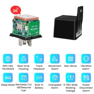 Micodus MV720 Car Relay GPS Tracker 2G Vehicle Management Mini Motorcycle Tracking Device with Engine Shut Off