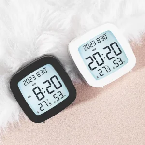 Mini BLE Temperature and Humidity Sensor With Backlight, Alarm Clock, and Data Logging