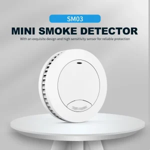 Mini Photoelectric Smoke Detector DC 3V Lithium 10-Year Battery Wireless EN14604 Certified