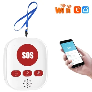 Mini SOS Panic Button Wireless Personal Safety Alarm with Sound, Emergency Rescue Call and All-in-One Design