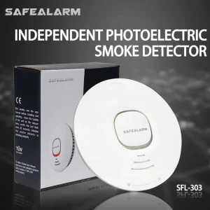 Modern Design Smoke Detector Photoelectric Fire Alarm System Battery Operated Smoke Sensor for Office Warehouse Fire Safety
