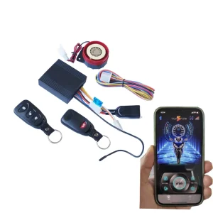 Motorcycle Anti-Lost Alarm with Bluetooth ABS Waterproof Remote Alarm Work Wireless Communication App Compatible
