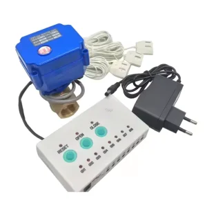Motorized Valve Wired Water Leakage Alarm Detection 5V