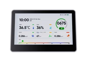 New 16 in 1 Air Quality Monitor with 7 Inch TFT Screen CO2 HCHO TVOC PM2.5 PM10 AQI Temperature Humidity Detector