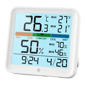 New Arrival Bedroom Thermometer Color Screen Temperature Hygrometer Plastic Material OEM Customization