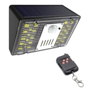 New Arrival Solar Power Alarm with LED Lighting Remote Control Solar Outdoor Sensor Alarm for RV house farm building