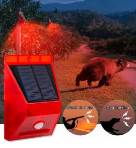 New Design Anti Theft Motion Detect Solar Alarm with Gunshot and Dog Barking Sound