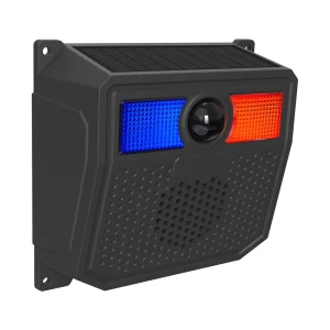 New Design Remote Control Infrared Sensor Solar Alarm System with Strobe Flash and High Power Loudspeaker for Private Property