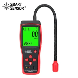 New Portable Gas Leak Detector 0 10000PPM Sound & Light Alarm Combustible Flammable Natural Methane Gas Detector