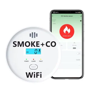 New Tuya Smart WiFi Battery Operated Composite Smoke and Carbon Monoxide Gas Detector PC Alarm