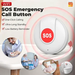 New Tuya WiFi Zigbee SOS Emergency Call System Mobile App for Elderly Panic Button Personal Alarm High Sensitivity Plastic
