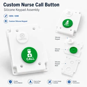 OEM Custom Nurse Call Button Silicone Keypad Assembly With Easy Clean Surface For Hospital Bedside Medical Alert Devices