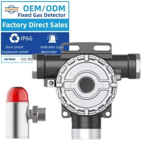 OEM ODM Gas Detector Point Type LPG Combustible Gas Sensor Alarm System IP66 Explosion proof Material Fixed Gas Detector
