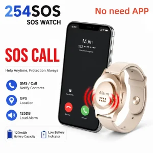 OEM ODM No App Required SOS Calling Wristband with GPS Tracking Wireless Personal Alarm for Elderly Care Emergency Protection