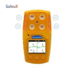 OEM ODM OBM Portable 4 in 1 Multi Gas Detector H2S O2 CO NO N2 EX Atex Certified IP64 Protection High Accuracy ES30A