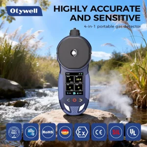 OT135S Portable 4-in-1 Gas Detector with Methane, Intrinsically Safe Explosion-Proof for Chemical Plants