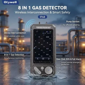 OT139 Pumping Multi Gas Detector Supports 8 Gases with Real Time Concentration Curve Display