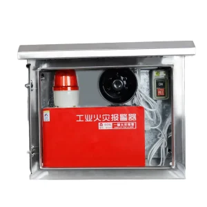 One-Button High-Decibel Industrial Fire Emergency Audible Visual Alarm Red Wall-Mounted AC220V