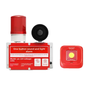 One button Sound & Light Wireless Industrial Fire Alarm Emergency Button with Bell and Horn