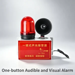 One button Sound and Light Alarm Safety Warning Light with Loud Volume and High Brightness