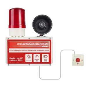 One click Sound Light Alarm Device PS 225 Model ABS Material 120dB IoT Linkage Factory Workshop Fire Escape Bell Emergency Alarm