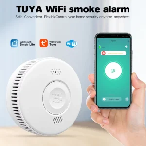 Original Producer EN14604 3Years Photoelectric Wireless Smart WIFI Fire Smoke Leak Detector For Home Safety