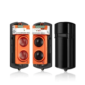 Outdoor 2-Beam Perimeter Security Alarm System 150m Infrared Photoelectric Sensor for Fence Window Door Protection