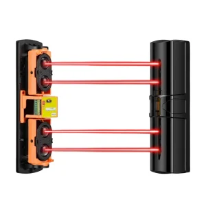 Outdoor 4-Beam Photoelectric Sensor 100-300m Long-Range Infrared Detector ABS Perimeter Fence Alarm System
