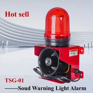 Outdoor Audible and Visual Alarm Waterproof Strobe Alarm 120dB Sound Alarm DC 12 to 24V AC 220V