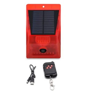 Outdoor Lamp Human Body Waterproof Wall Lamp Audible and Visual Alarm Household Solar Alarm Lamp
