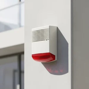 Outdoor Loud 128dB CE Certified Burglar Alarm with Audible Siren Strobe Light ABS Metal Construction for Home Security