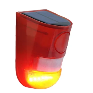 Outdoor Solar PIR Motion Detector Siren IP65 Waterproof 110dB Loud CE Certified Model SL02 Custom Intrusion Alarm