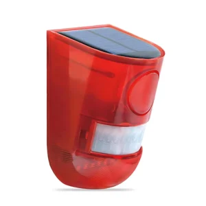 Outdoor Solar PIR Motion Detector Siren IP65 Waterproof 110dB Loud Solar Alarm Motion Detector