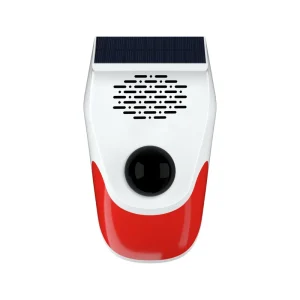 Outdoor Solar Strobe Light 120db 8 Voice Functions Solar Powered Wireless Infrared Motion Sensor Detector
