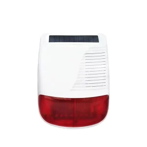 Outdoor Solar Wireless Sound Light Alarm IP65 Waterproof 433MHz Siren 110dB 100-200m Detection Range Burglar Alarm