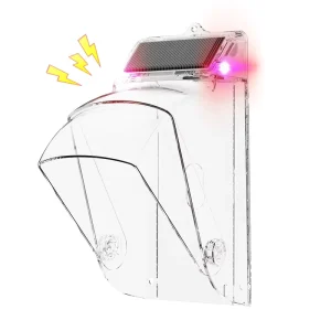 Outdoor Video Doorbell Waterproof Cover Anti Theft Bracket Alarm Solar Powered Indoor Outdoor Transparent Rain Dust Protection